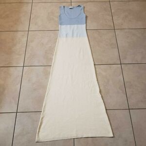 Princess Polly ABYSS KNIT MAXI DRESS BLUE / MULTI used size 0 length 58in